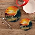 thumbnail image 2 of GZHJMY Surfer Riding Waves Trivets Pot Holders Set of 2 Decoration Potholders Pure Cotton Thread Weave Trivets, Coasters, Placemats, Spoon Rest for Cooking for Kitchen Pans Bowl Teapot, 2 of 7
