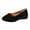 B, variant on Wedges Heels for Women Retro Leather Slip on Low Wedge Dressy Shoes Casual Comfy Round Toe Walking Shoes Black Size 9