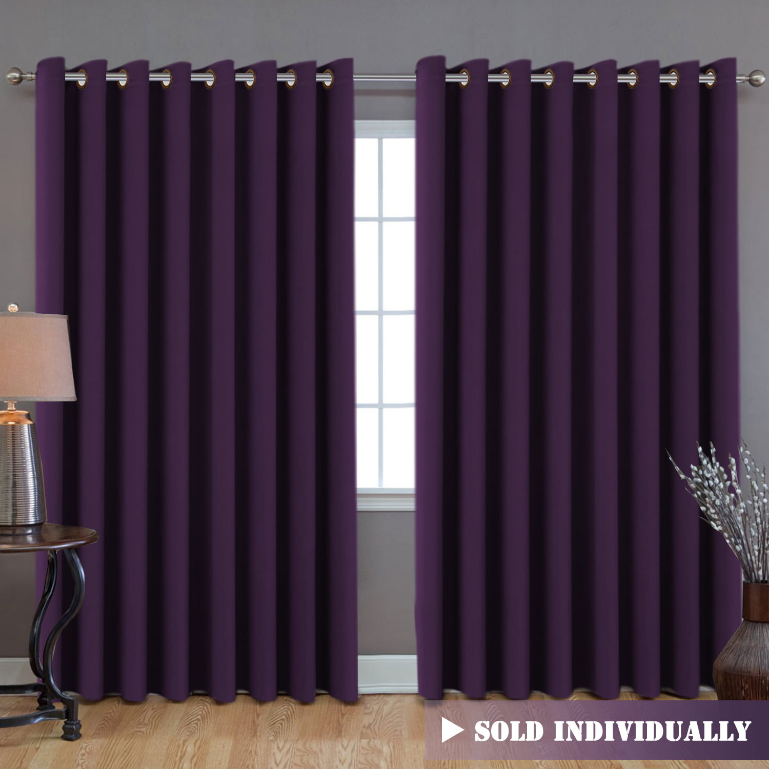 Blackout Room Divider Curtain Panel Privacy Screen Thermal Insulated Burgundy