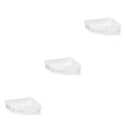 thumbnail image 4 of QualitChoice Bathroom Corner Shower Shelf Holder Self Adhesive Wall Mounted Storage Rack White 3Set, 4 of 6