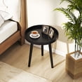 thumbnail image 4 of Costway 1 PCS Table d'Appoint Ronde Canapé Table Basse Bout de Canapé Table d'Accent Table de Nuit Mobilier pour la Maison Noir, 4 of 10
