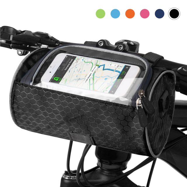 Bolsa impermeable para manillar de bicicleta Bolsa delantera Soporte para teléfono con pantalla táctil yeacher Alforja para bicicleta