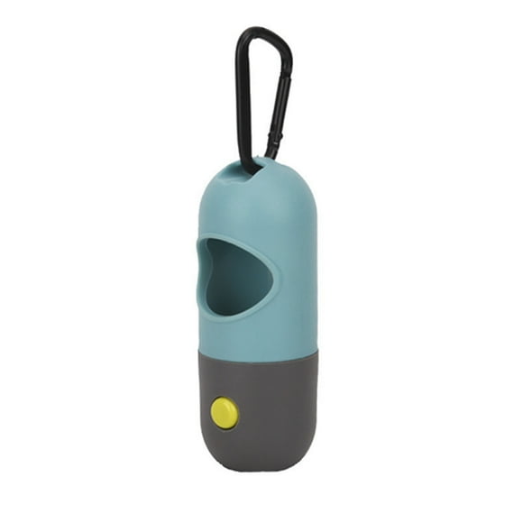 Support de Sac à Caca pour Chien avec Lumière LED Distributeur de Sac à Caca pour Laisse avec Rouleau Accessoires de Marche pour Chien