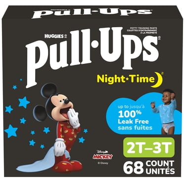 Sous-vêtements d’entraînement Night Time de Pull-Ups, Emballage Giga, Taille 2T-6T