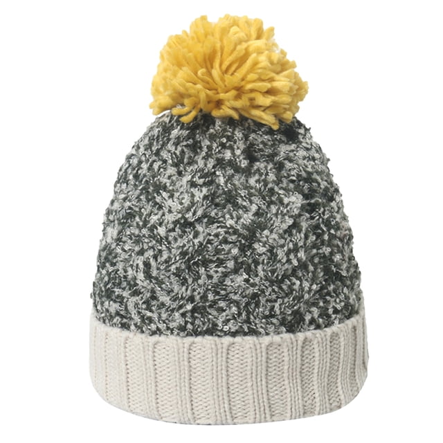Gorros de lana para hombres y mujeres, gorro de punto con parches y mezcla de lana
