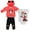 Minnie mouse, red, variant on Disney Minnie Mouse Infant Baby Pullover Fleece Hoodie Bodysuit and Pants 3 Count