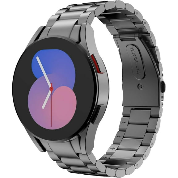 Metal Band Compatible with Samsung Galaxy Watch 6 Band 40mm 44mm/6 Classic 43mm 47mm/Watch 5 Pro 45mm/Watch 5/4 40mm 44mm/Watch 4 Classic 42mm 46mm, No Gap Stainless Steel Replacement Watch Strap