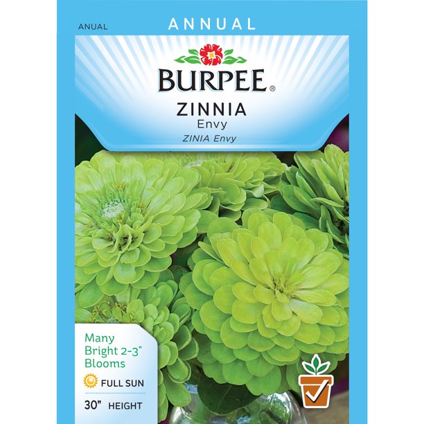 BurpeeZinnia, Envy Seed Packet