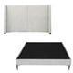 thumbnail image 1 of Cabecera Milan Gris Matrimonial + Box Base Cama Slim Matrimonial, 1 of 7
