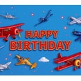 thumbnail image 4 of Colorful Design Airplane Birthday Banner Decorative Pattern Kids Party Decor for Birthday Party Celebration Event Holiday, 4 of 7