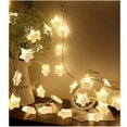 thumbnail image 4 of Tira de luces LED de color blanco cálido con forma de estrella para dormitorio infantil, pasillo, decoración de bodas y Navidad, funciona con pilas (20 LED), 4 of 5