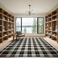 thumbnail image 2 of ODIKA Checkered Grid Inner Border Bathroom Plaidcircle Plaid Checked Vintage Playful for Dining Room, Basement, Large Office, Non-Slip Chair-Friendly, 2 of 7
