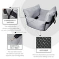 thumbnail image 6 of WOWMAX Dog Car Seat, Booster Pet Seat for Small & Medium Dogs, Upgrade Pet Car Seat, Car Seat for Dogs, Portable Pet Travel Safety Car Seat, Fully Detachable and Washable, Medium, 6 of 9