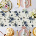 thumbnail image 4 of GPGHE Spring Table Runner Blue Rose Flowers Table Runners Seasonal Farmhouse Kitchen Dining Table Decoration Indoor Outdoor Party Supply 13 x 90 Inch, 4 of 5