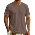 thumbnail image 5 of T Shirts for Man, Mens Solid Color T Shirts Short Sleeve Lightweight Crew Neck Soft Fitted T-Shirt Casual Summer Classic Basic Tee Tops Coffee XXL, 5 of 7