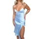 thumbnail image 2 of VISgogo Vestido sin espalda para mujer, verano, color sólido, correa de espagueti, sin mangas, de corte bajo, de una pieza para mujer, S/M/L/XL VISgogo  moda, 2 of 6