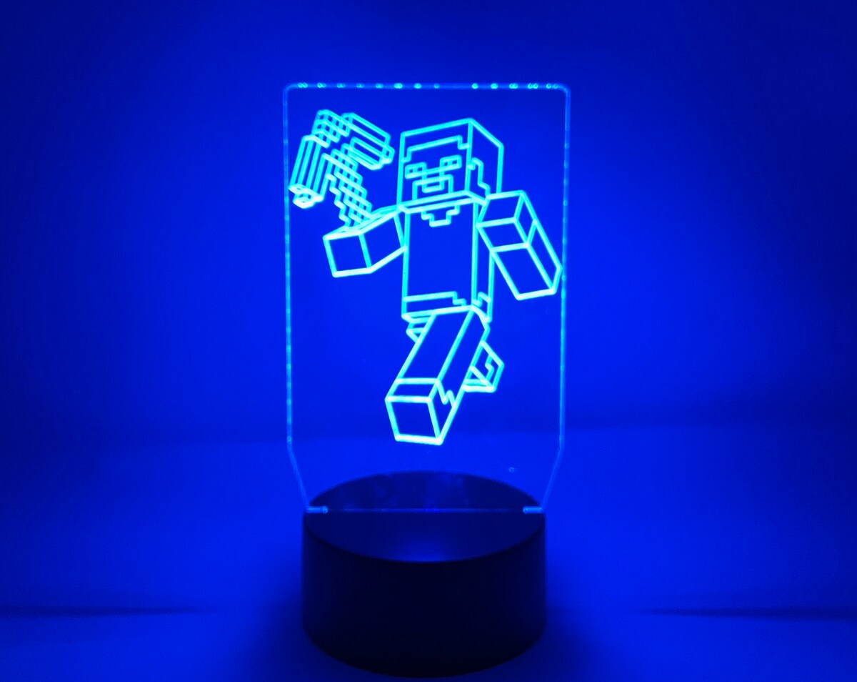 Your Character LED Illusion Lamp Video Game Etched Acrylic With LED