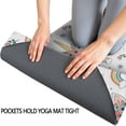 thumbnail image 3 of White Cartoon Unicorn Horn Flower Rainbow Butterfly Hot Yoga Mat Towel Non Slip for Hot Yoga - Quick-Drying Yoga Mat Cover with 4 Corner Pockets with Travel Bag - Hot Yoga Towel Non Slip 70"x26", 3 of 6