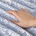 thumbnail image 5 of Mellanni 4-Piece Iconic Full Bedsheet Set - Microfiber, 16" Deep Pocket, Cooling, Wrinkle, Fade, Stain Resistant, Paisley Blue, 5 of 7