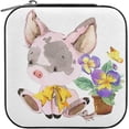 thumbnail image 2 of SKYSONIC Pig Travel Jewelry Box PU Leather Jewelry Organizer Ideal Gift for Women Girls, Portable Mini Jewelry Travel Case for Stud Earrings Rings Necklaces Bracelets, 2 of 7