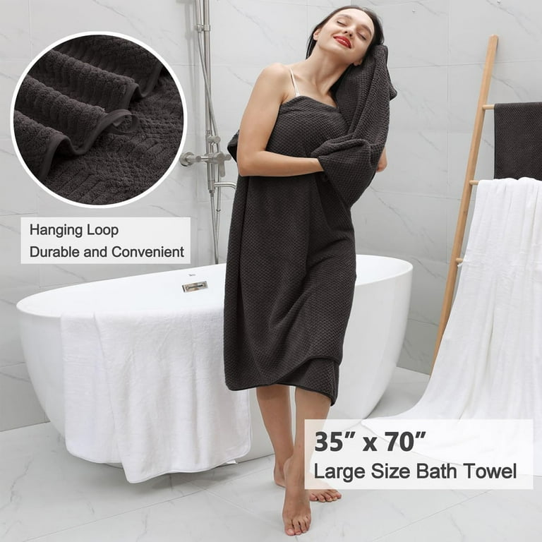 Jessy Home 4 Pack Large Bath Towel Set 600 GSM Ultra Soft