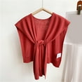 thumbnail image 2 of Hvyesh Shawls Women Solid Knitted Shawl Scarf Loose Wrap Sweater Pullover Cape Ideal Gifts for Women Spring and Fall Shirt Shawl, 2 of 2