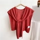 thumbnail image 1 of Chal pequeño de punto de color liso para mujer, abrigo para primavera y otoño, chal camisero para mujer, 1 of 2