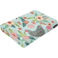 thumbnail image 6 of 3D Flannel Fleece Throw Blanket, Farm Animal Sanctuary Pig Chicken Cows Horses Sheep Floral Throw for All Seasons, Easy Care Air Conditioning Blanket 60\\, 6 of 6