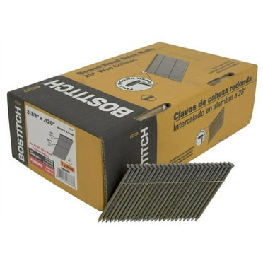 Bostitch 2-1/2" 11 Ga. Straight Strip Framing Nails 28 deg. Smooth Shank 2000 pk