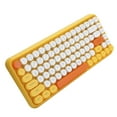 thumbnail image 4 of Teclado inalámbrico Ajazz Bluetooth 84 teclas Retro redondo Keycap Gaming Office Supplies 308IYellow, 4 of 5