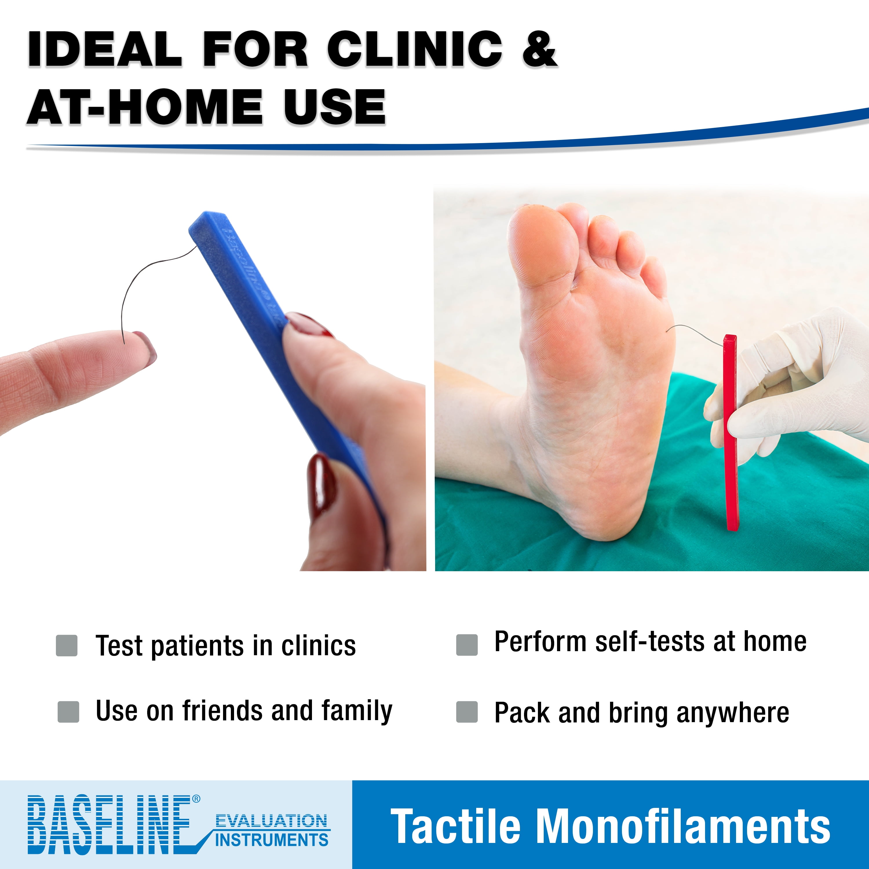 Baseline 12-1660 Tactile Monofilament, 2-piece Set, Normal, 2.83, 3.61 gram