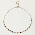 thumbnail image 3 of Collar de cristal y diamantes con cadena de clavícula de mujer de lucita coloreada, 3 of 5