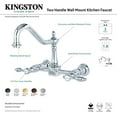 thumbnail image 3 of Kingston Brass KS1240TAL Tudor Wall Mount Bridge Kitchen Faucet, Matte Black, 3 of 3