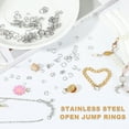 thumbnail image 3 of Uxcell 150pcs Open Jump Rings, 4mm Stainless Steel Split O Rings 0.7mm Thick Connector Rings for Bracelet Necklace Pendant Jewelry Keychain DIY Craft Making, Silver, 3 of 7