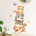 thumbnail image 4 of nipocaio Autocollant Mural Mignon Chats Papillons Décoration Murale, 4 of 5