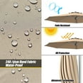 thumbnail image 3 of Costway 11' Patio Cantilever Offset Umbrella 360Degree Rotation Outdoor Tilt W/Base Beige, 3 of 8