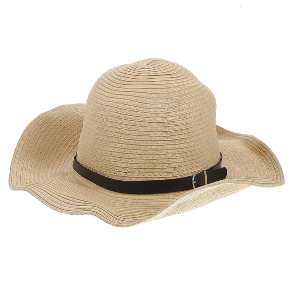 AURARMLET Mens Wide Brim Hat Beige Straw Foldable Sun Protection 1Pack for Park