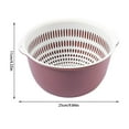 thumbnail image 2 of Double Layer Vegetable Washing Basket with Drain Holes - Plastic Fruit & Veggie Strainer Colander Bowl for Kitchen Cooking, Food Prep & Serving Tray, 2 of 5