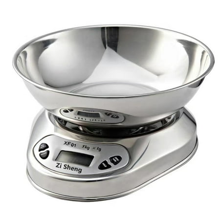 

5kg/ 1g Electronic Kitchen Scale LCD Display Digital Food Scale Tea Weighing Balance Tool with Bowl