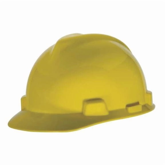 Hard Hat, V-Gard, Polyethylene, 4 Point Pinlock, Type 1, Class E, Yellow