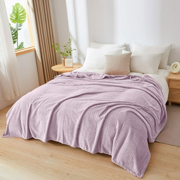 Goattoy Purple Throw Blanket for Couch Cute Throws for G-irls B-oys Teacher Gifts Birthday Gifts for Women Men Mom Polyester 39"x59"
