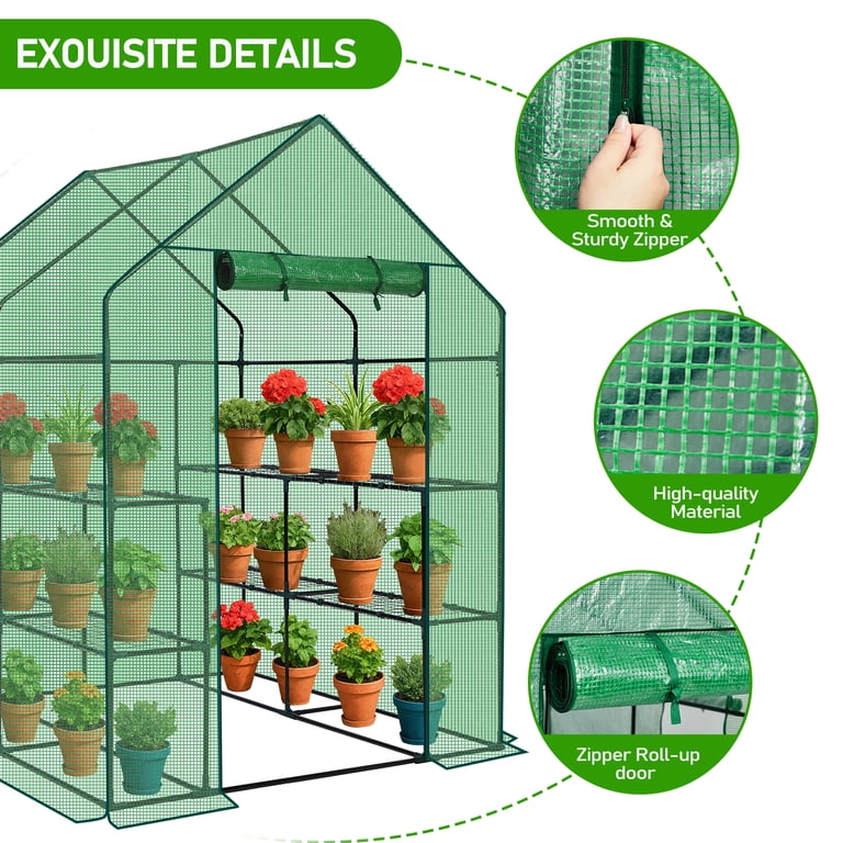 Ktaxon 57x57in Portable Greenhouse, Green Outdoor Plant House for Ktaxon 57x57in Portable Greenhouse, Green Outdoor Plant House for