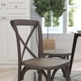 thumbnail image 6 of Merrick Lane X-Back Bistro Style Wooden High Back Dining Chair in Dark Driftwood, 6 of 11