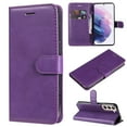 thumbnail image 1 of SaniMore for Samsung Galaxy S23 Plus Case, with RFID Blocking [2 Card Slots] PU Leather Cover with Detachable Hand Strap Flip Kickstand Magnetic Wallet Cover for Samsung S23 Plus, Purple, 1 of 7