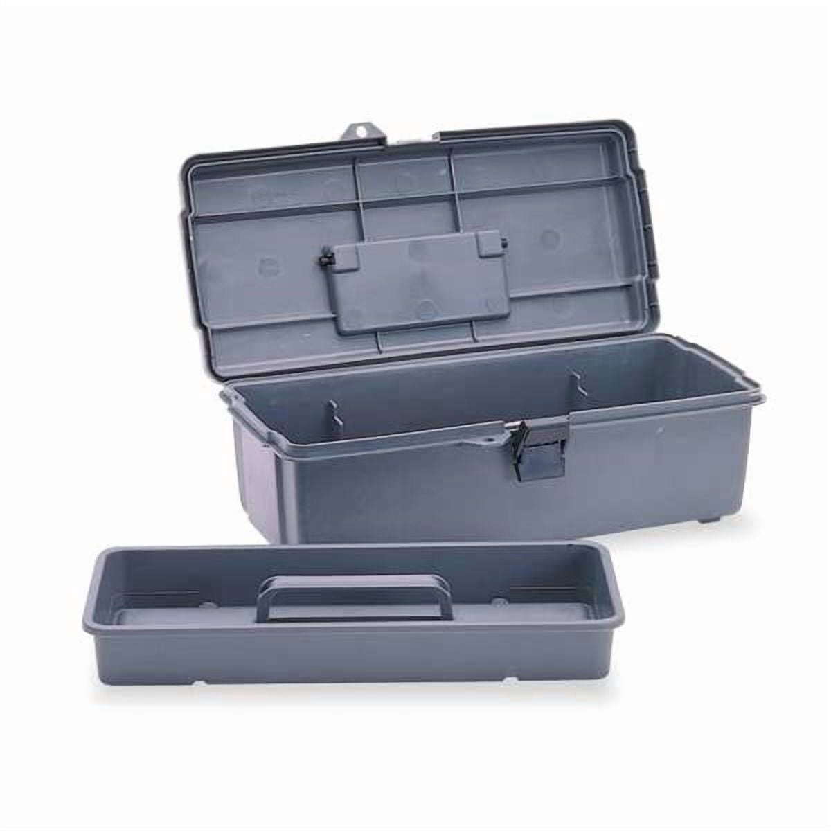 Flambeau Tool Box, Plastic, Gray, 14-1/2 in W x 7-1/2 in D x 5 in H 6744WG