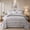 Grey/Silver, variant on Flymme 7 Pieces Blue Comforter Set Queen Size Bed in a Bag Luxury Geometric Bedding Sets Modern Hexagon Pattern Soft Microfiber Bed Sets for Women Men