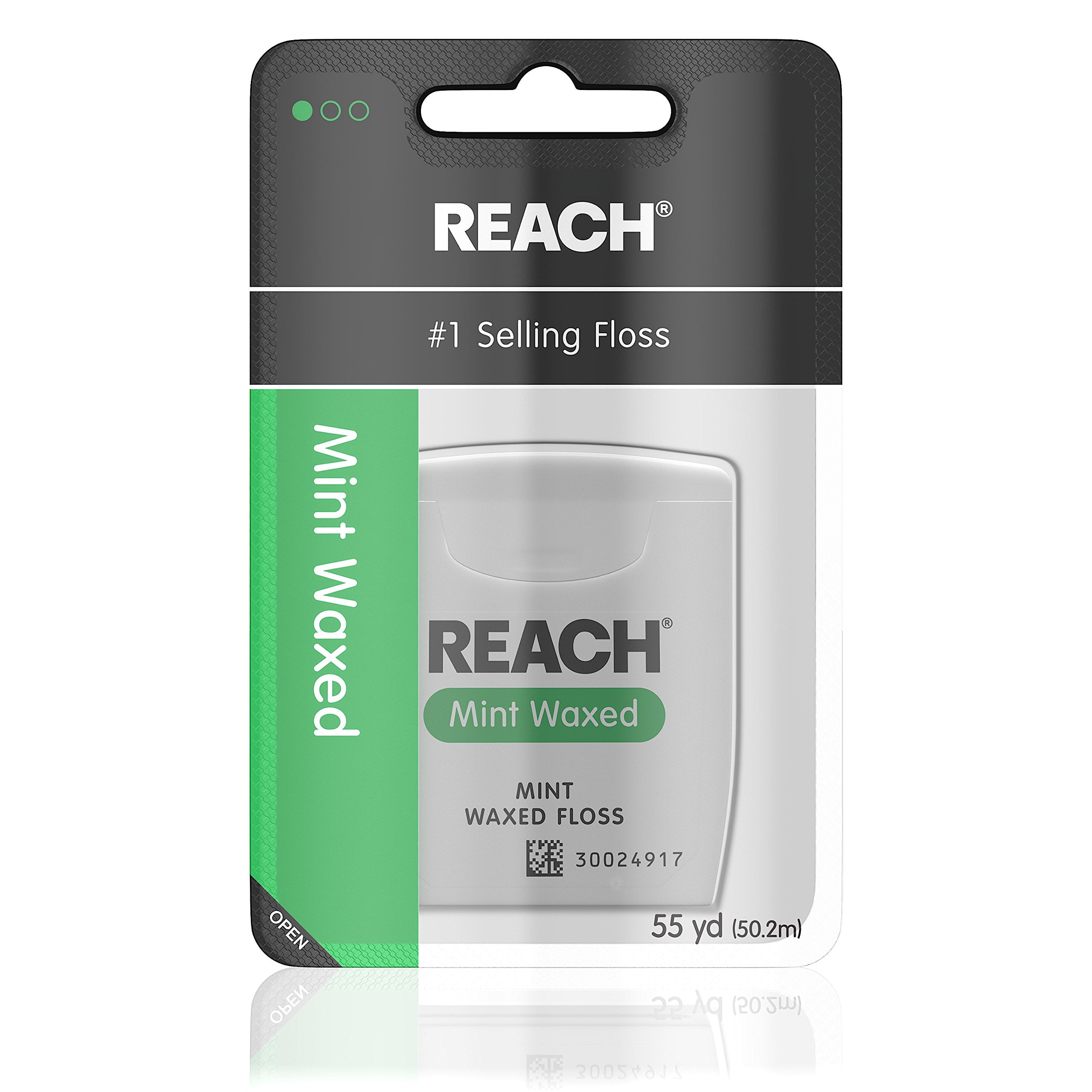 REACH Mint Waxed Floss 55 Yards Pack of 12