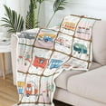 thumbnail image 3 of Flamingo Throw Blankets, Just A Girl Who Loves Flamingos Cozy Warm Bed Couch Blanket, Pink Girls White Fleece Flannel Throws to Decorate The Room and Bedroom, 3 of 5