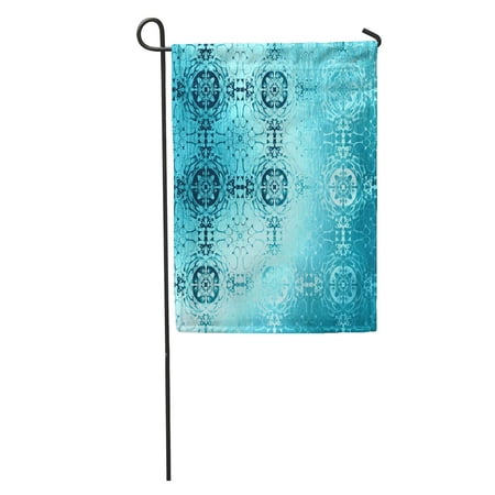 SIDONKU Turquoise Christmas Luxury New Year Azure Light Blue Traditional Pattern Garden Flag Decorative Flag House Banner 28x40 inch