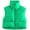 Green-M, variant on Women Cotton Padded Vest Ladies Sleeveless Crop Vest Fashion Puffer Vest Zipper Collared Short Top Gilet Streetwear